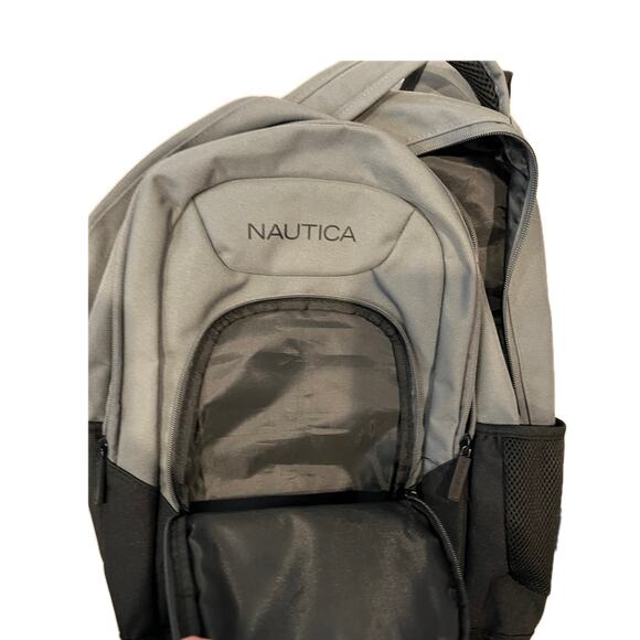 Nautica Computer Gray Black Backpack - Picture 3 of 5